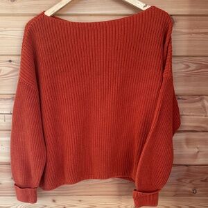 French Connection oversized Xsmall fits more like Medium Orange Knit Sweater